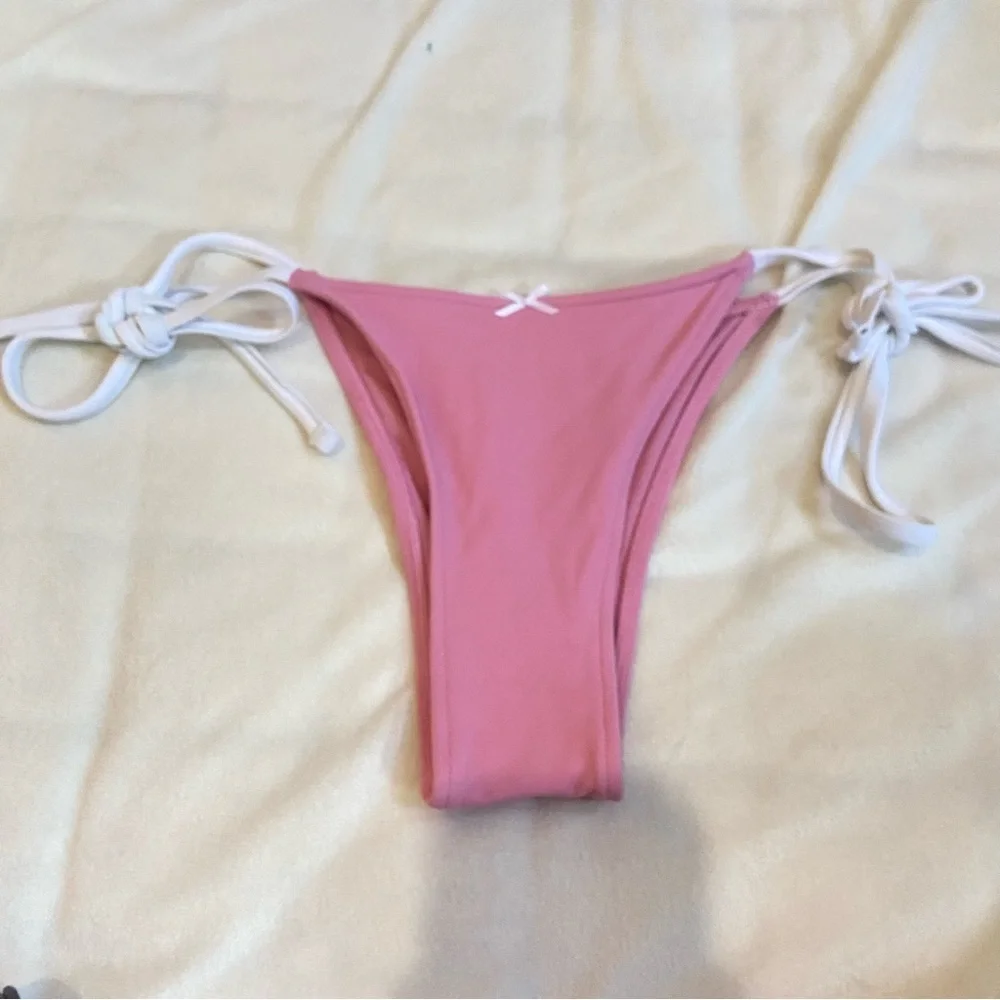 New! Frankie's Bikinis x PINK Taffy Rosemary string Bikini Bottom XS 1554